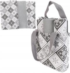 Moraj 3 darabos konyharuha szett dekoratív táskával, Moraj, pamut, szürke