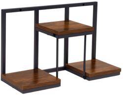 ModernHOME ME-ATS06 Fali polc 3 szintes, sötét fa