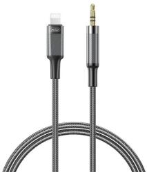 XO nb-r279a audió kábel, 3.5mm jack - lightning, 100cm, aux, cipőfűző, fekete, kompatibilis: Apple IPAD / IPAD 2 / IPAD, 3rd Generation (NB-R279A)