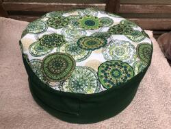 PinkTara Bio tönkölybúza meditációs párna - Zöld mandalás