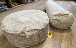 PinkTara Bió tönkölybúza meditációs és hengerpárna szett - Netúr mandalás