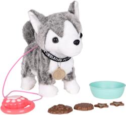 MultiStore HC750207-GY Interaktív Husky kutya pórázon, dallamokkal