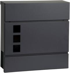 ModernHOME HPB932-8 Postaláda újságtartóval, horganyzott acél, antracit