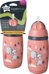 Tommee Tippee Superstar Insulated Straw szívószálas hőtartó pohár rózsaszín 266 ml