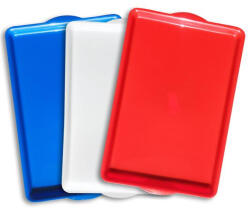  Tálca, műanyag, szögletes, 43x28 cm, piros (1605MUA002U) - iconink