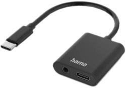 Hama FIC 2in1 USB Type-C / 3, 5 mm Jack Audio adapter + Type-C töltő port (201534)