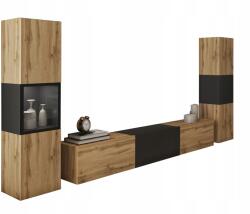  Modern 180 fokos tévékészülék vitrines szekrénnyel és LED oszloppal a nappaliba - pepita - 187 106 Ft