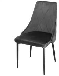 SPRINGOS kárpitozott Szék - Sötétszürke, Fekete (HF0031)