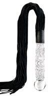Pipedream Icicles No. 38 - bici și dildo de sticlă (transparent-negru) Dildo