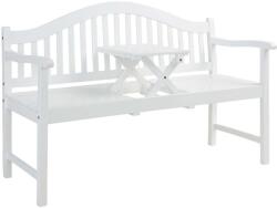  Akácfa Kertpad Kinyitható Asztallal - Fehér - 140cm (000000001000341329)