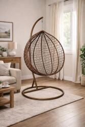  Barna rattan hatású függőfotel (FAT0011)