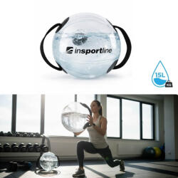 inSPORTline Vízzel tölthető súlylabda inSPORTline Flowball 30 cm / max. 15 kg, alkalmas beltéri és kültéri edzésre, praktikus pántok (30635)