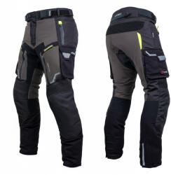 W-TEC Motoros nadrág W-TEC Daimick, kivehető 1. szintű CE térdvédő, kivehető szigetelő bélés, AirVent System, fényvisszaverő elemek fekete-szürke 3XL (30461-3XL)