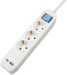Spacer Prelungitor Spacer PP-3-30-TC-USB 3 prize 3m gri-alb (PP-3-30-TC-USB)
