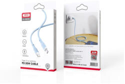 XO NB208A USB kábel, USB-C - Lightning, (1 méter 20W PD), kék (Gyorstöltő)
