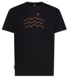 Icebreaker Merino Blend 125 Cool-Lite Sphere SS Tee Across the Peaks Men Tricou cu mânecă scurtă BLACK XL