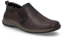 RIEKER férfi bebújós barna bőr félcipő extra széles 05264-26