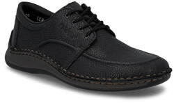 RIEKER férfi fűzős fekete bőr félcipő extra széles 05214-00