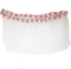  Tul Pentru Decor Cristelnita, Trandafiri Sapun Roz Si Albi, 230 Cm (DLMGG-3466)