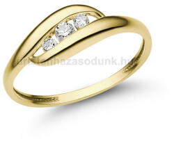  E340SC - CIRKÓNIA köves Sárga arany Eljegyzési Gyűrű (E340SC)