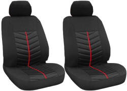  2db-os Légzsákos univerzális üléshuzat - fekete/piros mintás (02348_alf)