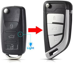 Skoda 3 gombos bicskakulcs modern design (VW000076)