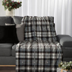 EUROFIRANY Santa pamut-akril takaró Acélszürke 150x200 cm