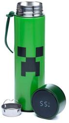  Minecraft fém kulacs, termosz digitális hőmérővel 450ml - Creeper (BOT183) - iskolataskawebshop