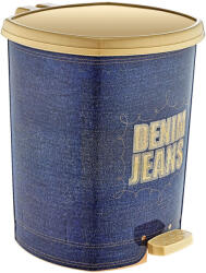 Özer Plastik Műanyag pedálos szemetes, kék/arany mintás DENIM 11L (D010X60) - everyo