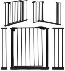 Homelux Biztonsági korlát 74-105 cm lépcsőkhöz és ajtókhoz fémből és fából fekete (SG-012-BC)