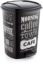 Özer Plastik Műanyag pedálos szemetes, fekete/fekete mintás GOGO 50L (D096X138) - everyo