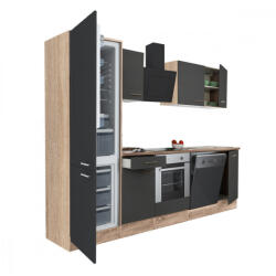 Leziter Yorki 280 konyhabútor alsó sütős, alulfagyasztós hűtős kivitelben (L280STAN-SUT-AF) - everyo