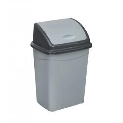 PLANET Billenőfedeles szemetes kuka, műanyag, szürke/antracit, 50 L (UP122P)