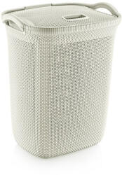 Özer Plastik Műanyag szennyeskosár fedéllel krém 63L (N008X21) - everyo