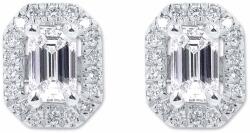 White & Black Emerald gyémánt fülbevaló - fehérarany - 0, 24 karát (AU14360)
