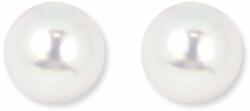 White & Black Igazgyöngy fehérarany fülbevaló - 7, 5-8mm - édesvízi (AU14357)