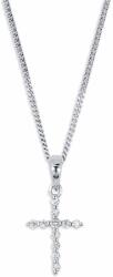 White & Black Kereszt medál gyémántokkal - fehérarany (AU14363)