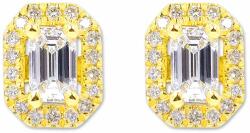 White & Black Emerald gyémánt fülbevaló - arany - 0, 24 karát (AU14359)