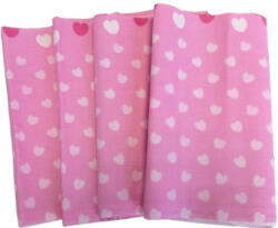  Pamutvászon maradék textil csomag / rózsaszín szív