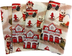  Cuki tűzoltó állatok mintás maradék pamutvászon csomag