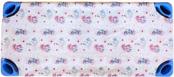  Pamut gumifüles kétrétegű lepedő óvodai fektetőre - unikornis - hattyú mintával