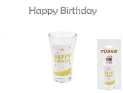 CQ Kft Pálinkás pohár Happy birthday 9cm (CQ8422)