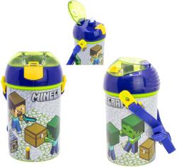  Minecraft Minecraft szívószálas kulacs akasztóval 450 ml