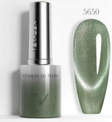 VENALISA Gel Polish - Metálfényű Zöld 10 ml-5650-Mágneses-Cat Eye (5650)