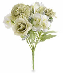 Decorer Buchet Hortensii si Trandafiri artificiali 30 cm (A56.43.75ADECO)