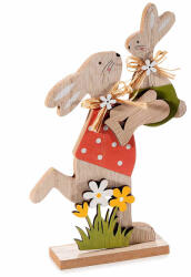 Decorer Figurina Iepurasi Paste lemn 15x4x24 cm (A51.57.54ADECO)