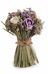 Decorer Buchet flori artificiale albe mov 15x20.5 cm (A09.04.52ADECO)