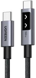 UGREEN Cablu de Date USB-C Tata la USB-C Tata, 100W, 5A, Ugreen L509, Afisaj LED, Space Gray (45612-UGREEN)