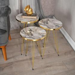 PAKOWORLD Măsuțe laterale Wakmi, Set 3 piese, 33x33x55 cm (321-000066) Masa de cafea