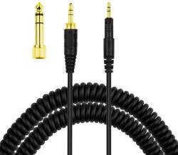 PadForce Cablu audio PadForce pentru casti Audio Technica ATH-M50x, ATH-M40x, ATH-M70x, Jack 3.5mm la Jack 2.5mm, Spiralat, Lungime 1.20m - 3.50m